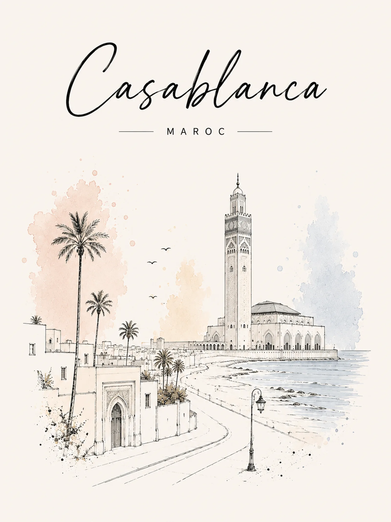Casablanca illustration, Minimalist collection