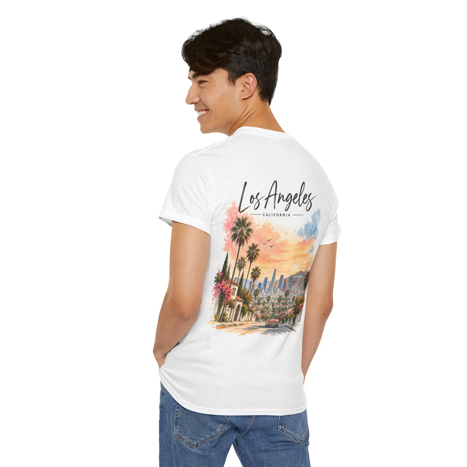 Los Angeles Golden Hour T-shirt, worn, seen from the back