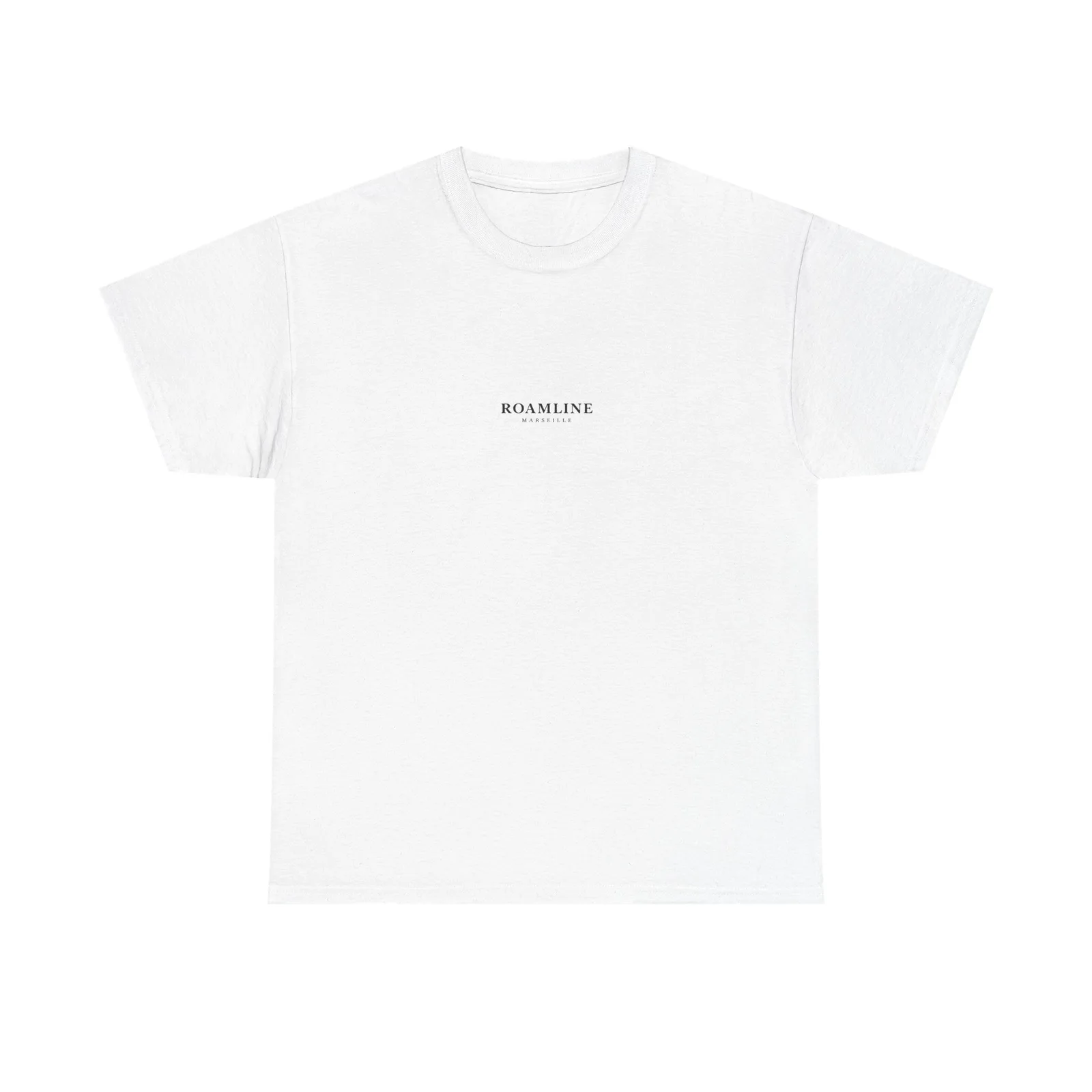 Marseille Vibrant T-shirt, front, with the small ROAMLINE chest logo