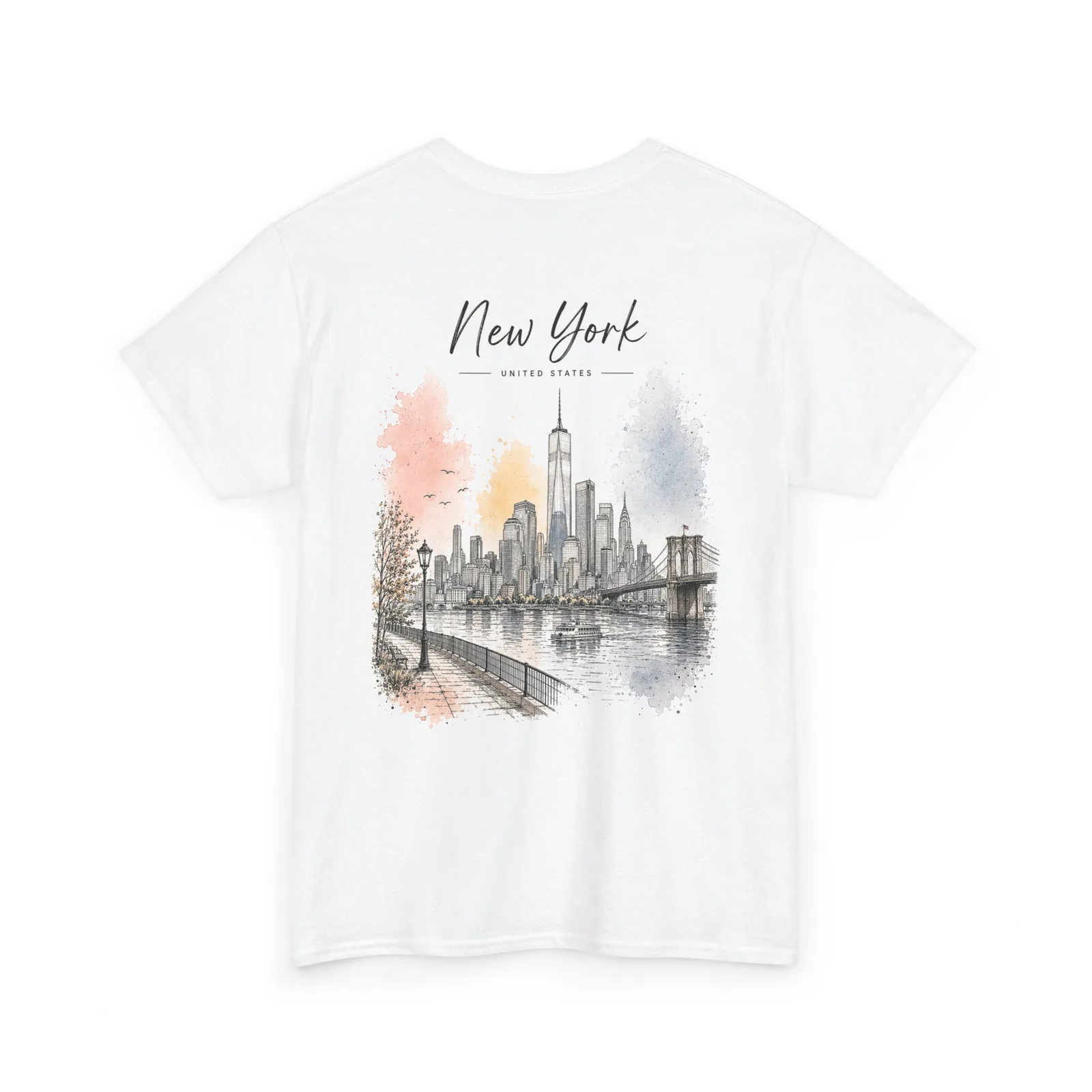 New York Minimalist T-shirt, back print