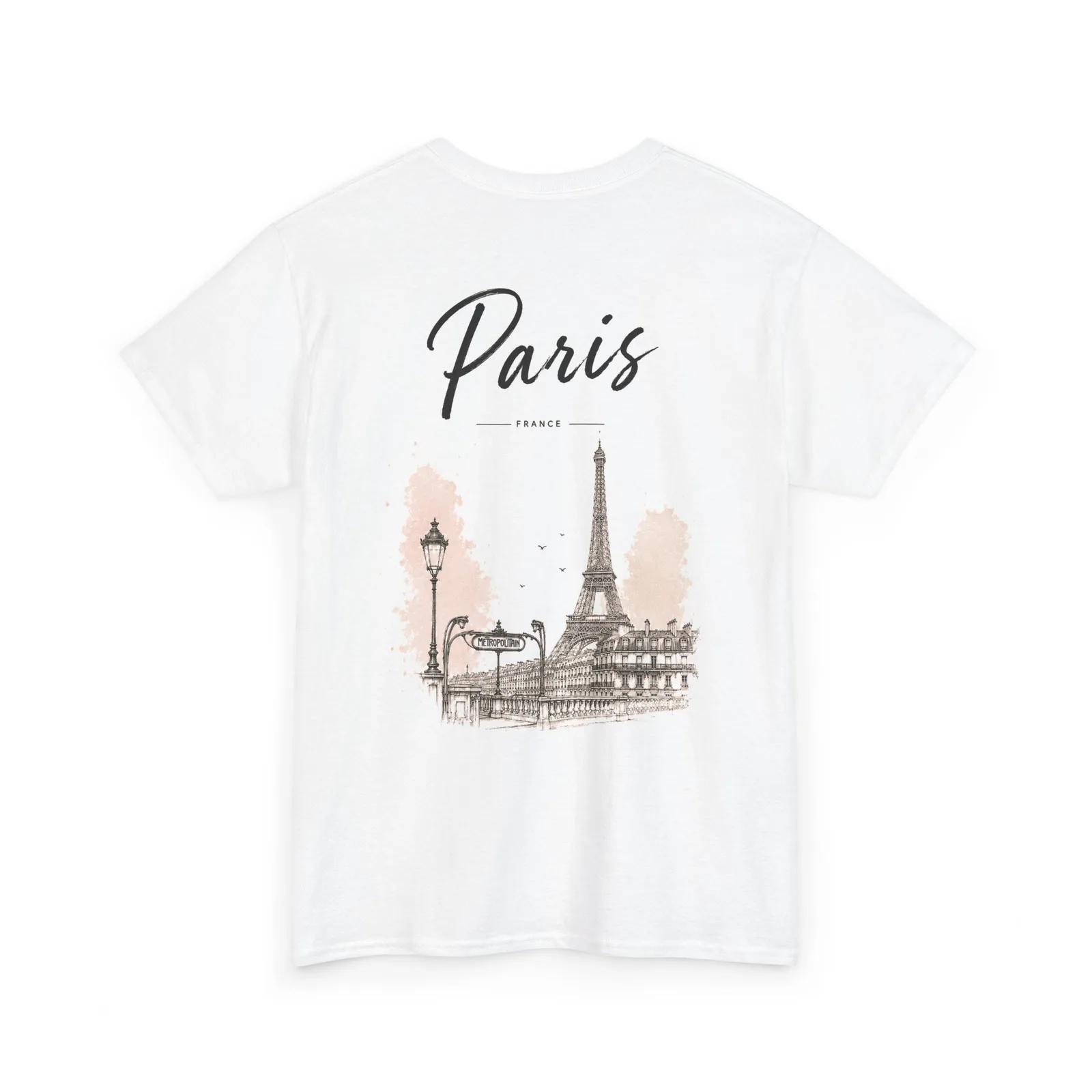 Paris Minimalist T-shirt, back print